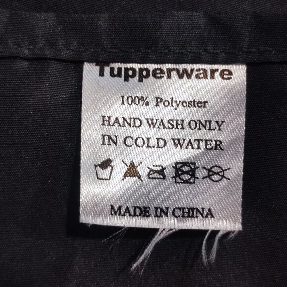 Tupperware cooking baking apron dark grey hot pink adjustable string - Picture 3 of 5